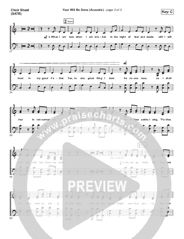 Your Will Be Done (Acoustic) Choir Vocals (SATB) (CityAlight)