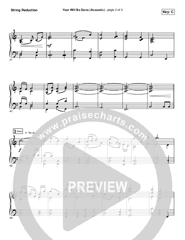 Your Will Be Done (Acoustic) String Reduction (CityAlight)