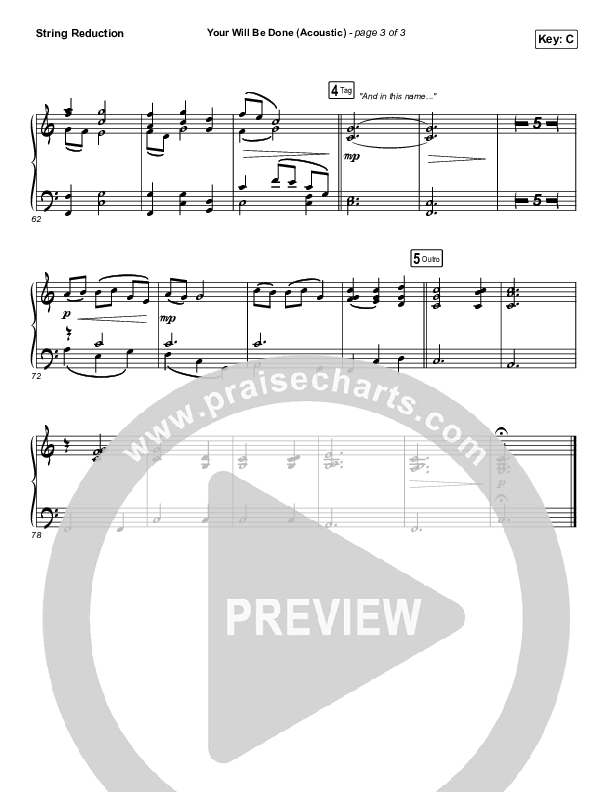 Your Will Be Done (Acoustic) String Reduction (CityAlight)