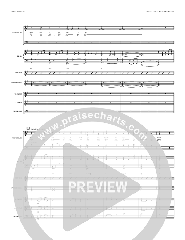 Praise The Lord Ye Heavens Adore Him Orchestration (Todd Billingsley)