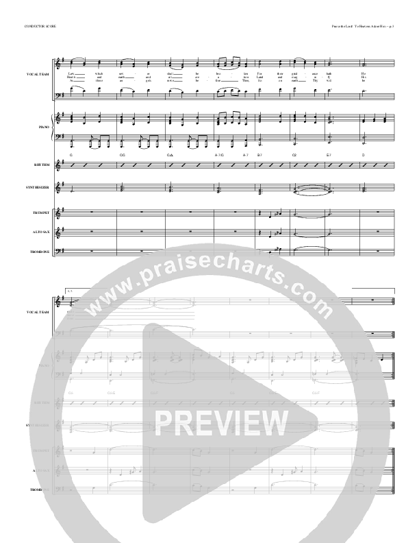 Praise The Lord Ye Heavens Adore Him Conductor's Score (Todd Billingsley)