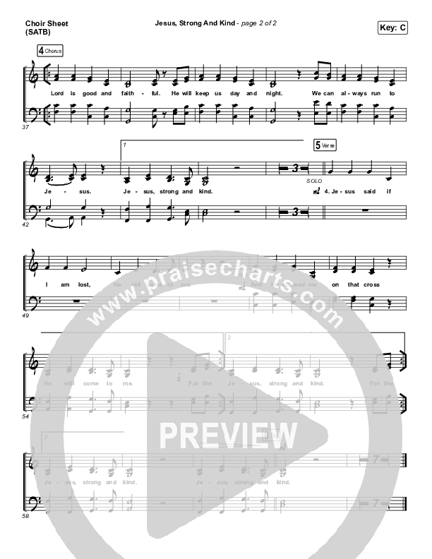 Jesus Strong And Kind Choir Vocals (SATB) (CityAlight)