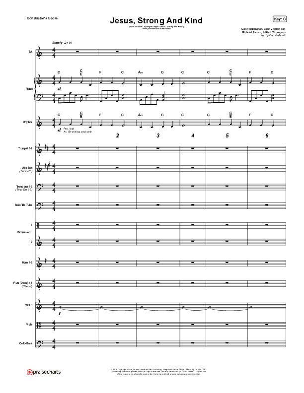 Jesus Strong And Kind Conductor's Score (CityAlight)