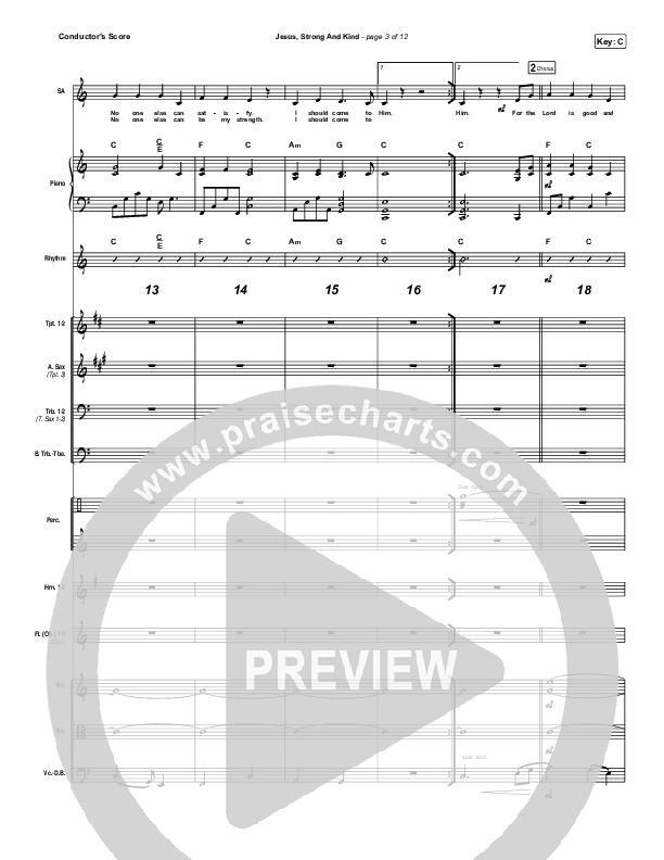 Jesus Strong And Kind Conductor's Score (CityAlight)