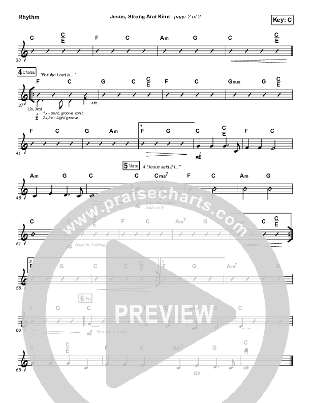 Jesus Strong And Kind Sheet Music PDF (CityAlight) PraiseCharts