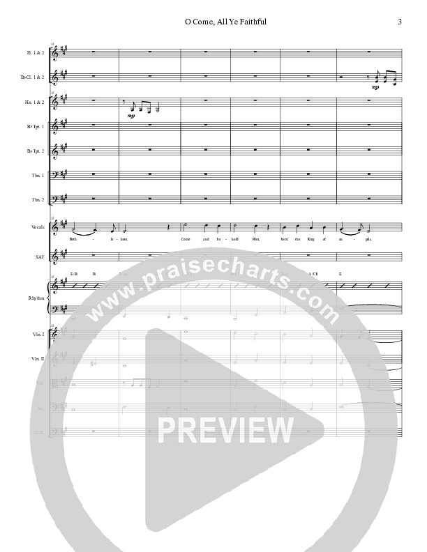 O Come All Ye Faithful Orchestration (Grace Worship)