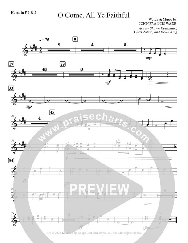 O Come All Ye Faithful French Horn (Grace Worship)