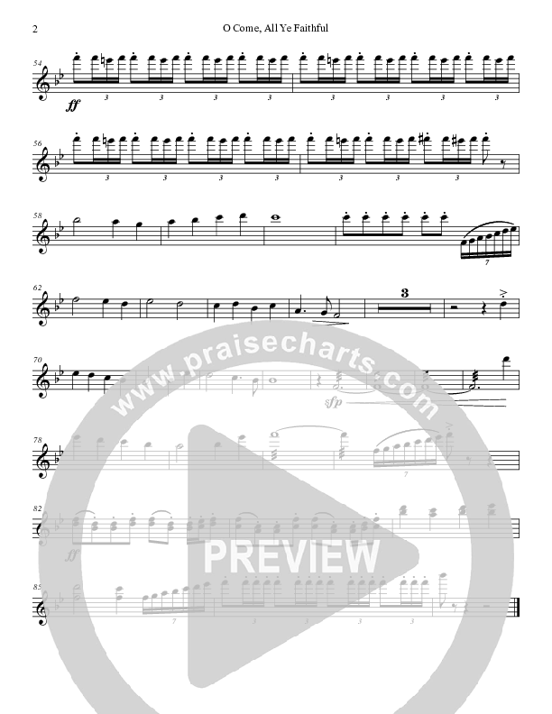 O Come All Ye Faithful Violin 1 (Grace Worship)