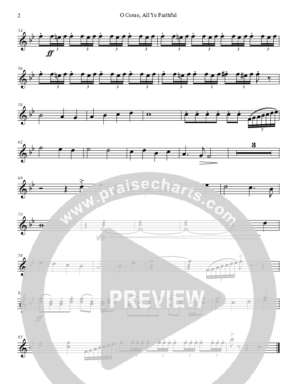 O Come All Ye Faithful Violin 2 (Grace Worship)