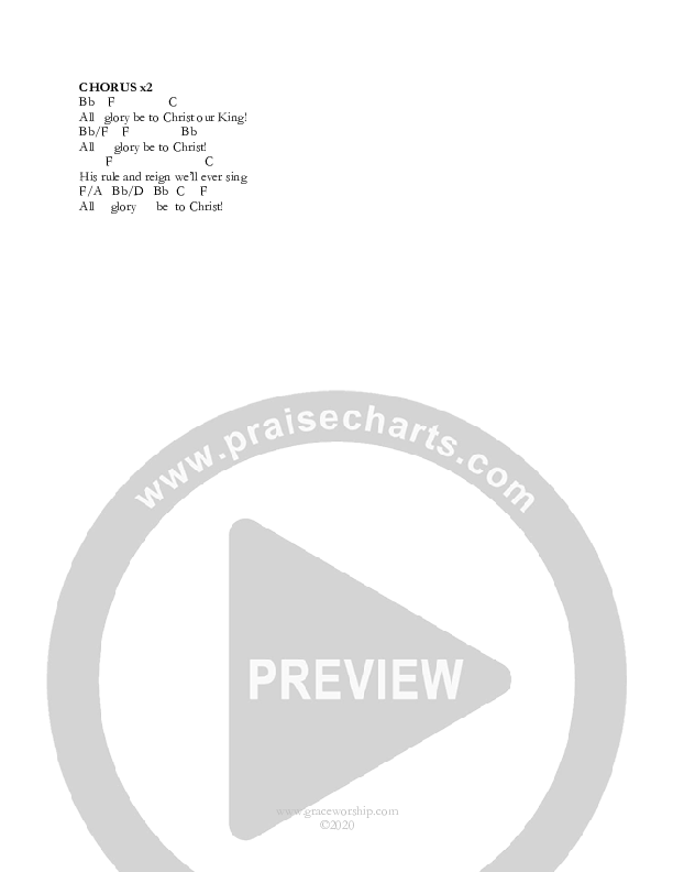 All Glory Be To Christ Chord Chart (Grace Worship)