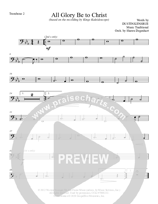 All Glory Be To Christ Trombone 2 (Grace Worship)
