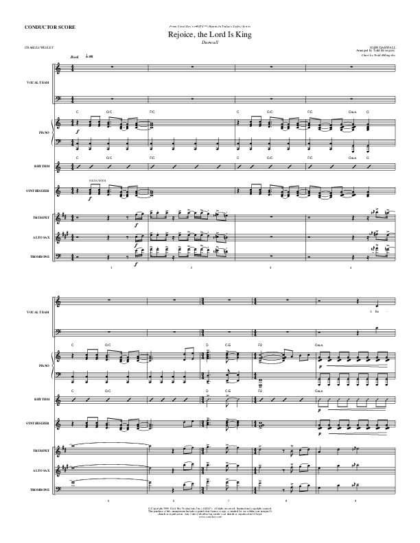 Rejoice The Lord Is King Orchestration (Todd Billingsley)