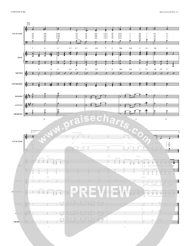 Rejoice The Lord Is King Conductor's Score (Todd Billingsley)