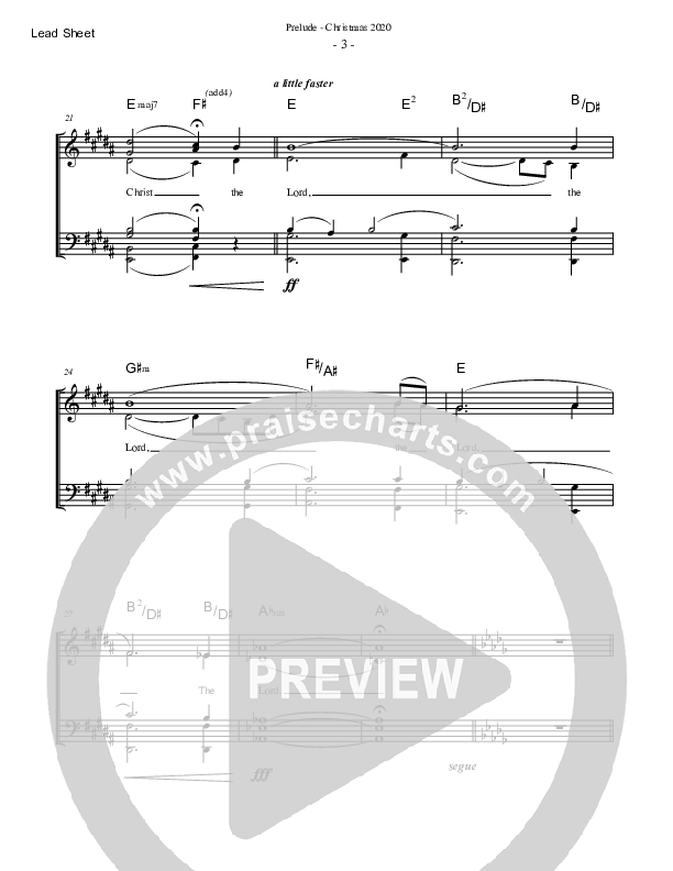 Prelude (O Come All Ye Faithful) Lead Sheet (SAT) (Saddleback Worship)