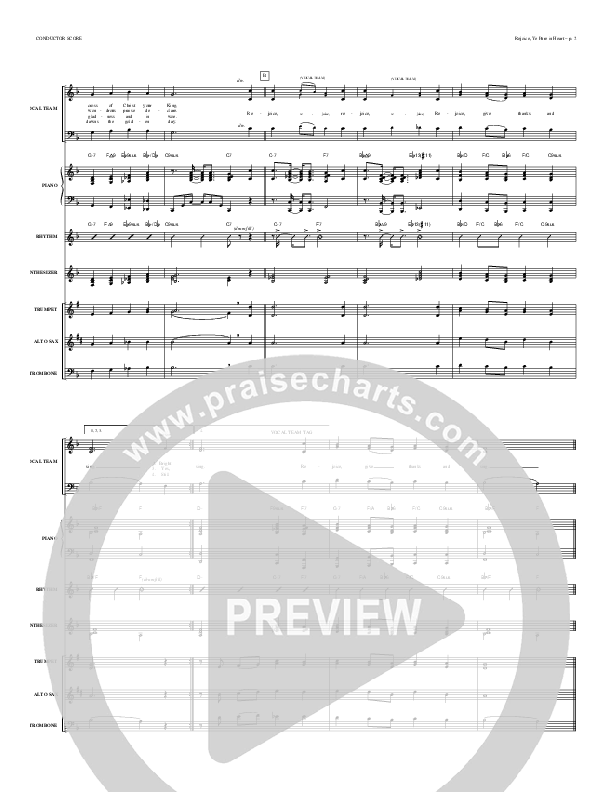 Rejoice Ye Pure In Heart Conductor's Score (Todd Billingsley)