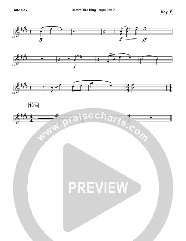 Before The King Alto Sax (Saddleback Worship)