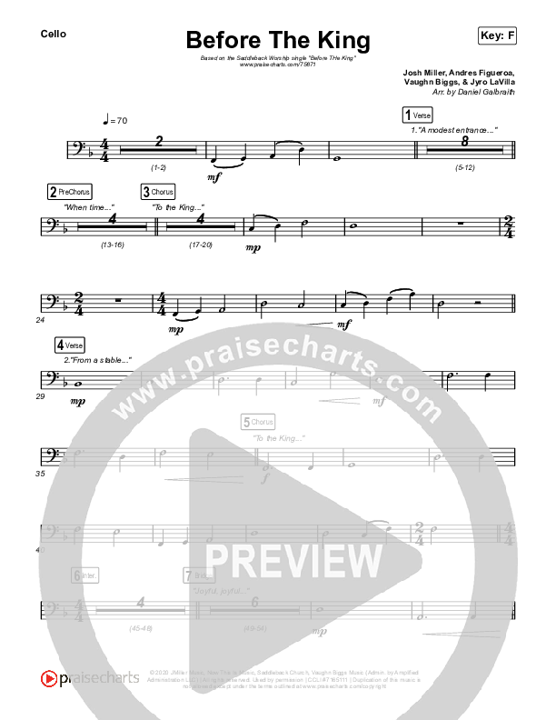 Before The King Cello (Saddleback Worship)