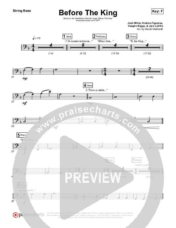 Before The King Double Bass (Saddleback Worship)