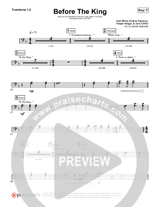 Before The King Trombone 1/2 (Saddleback Worship)