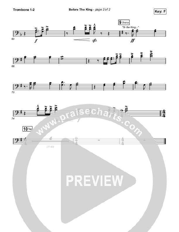 Before The King Trombone 1/2 (Saddleback Worship)