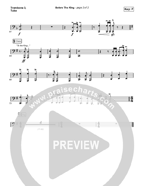 Before The King Trombone 3/Tuba (Saddleback Worship)