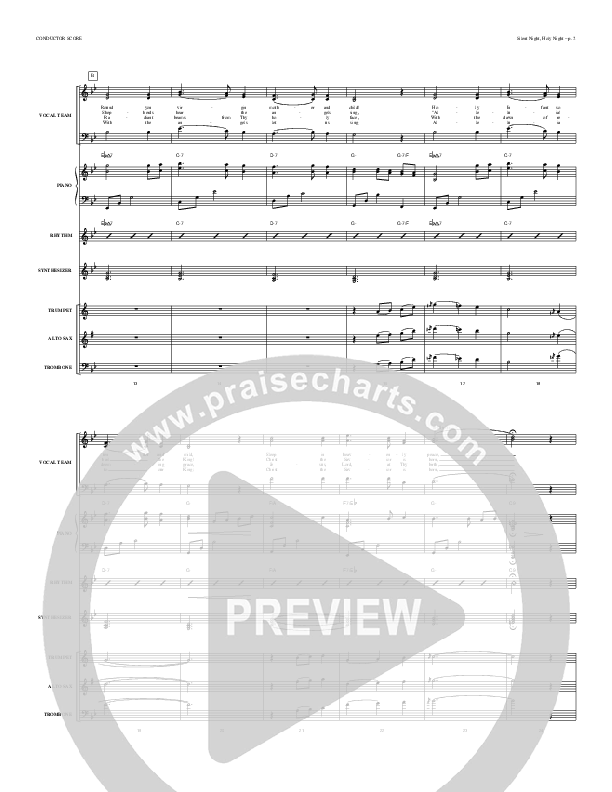 Silent Night Holy Night Conductor's Score (Todd Billingsley)