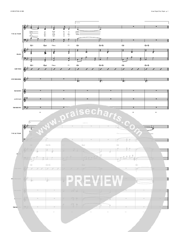 Silent Night Holy Night Conductor's Score (Todd Billingsley)