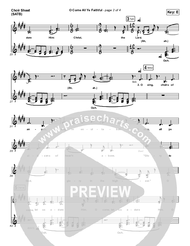 O Come All Ye Faithful Choir Vocals (SATB) (Red Rocks Worship)