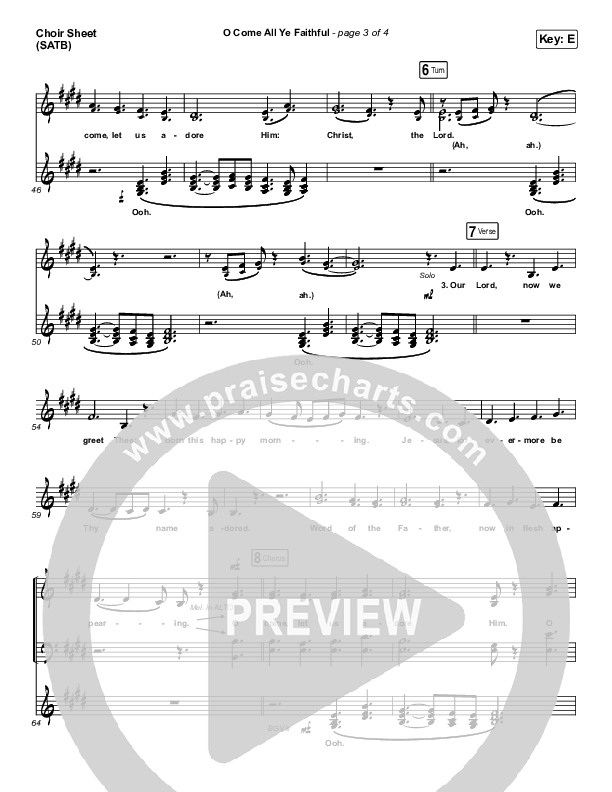 O Come All Ye Faithful Choir Vocals (SATB) (Red Rocks Worship)