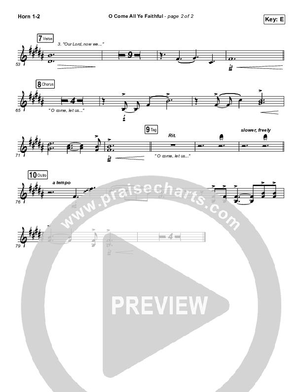 O Come All Ye Faithful French Horn 1/2 (Red Rocks Worship)