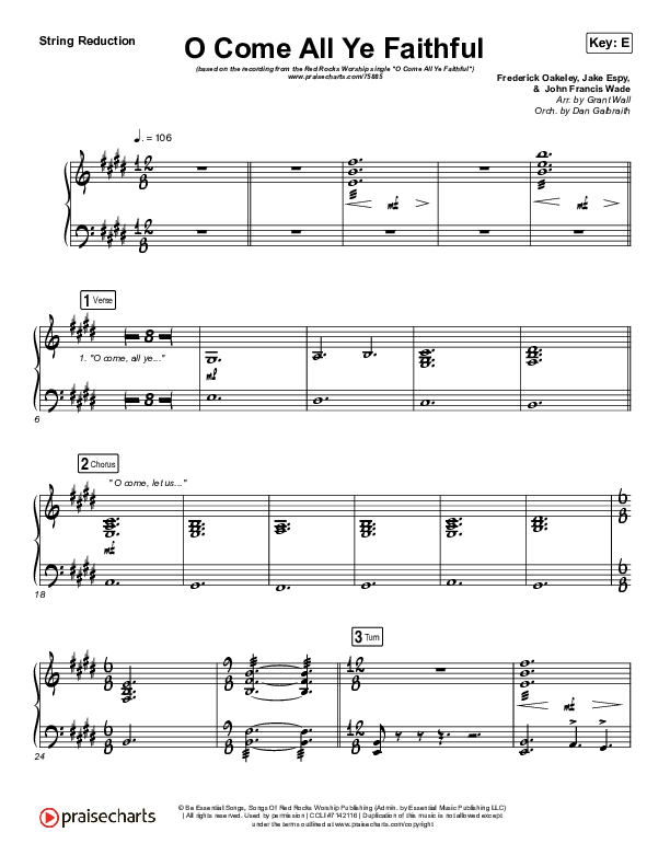 O Come All Ye Faithful String Pack (Red Rocks Worship)