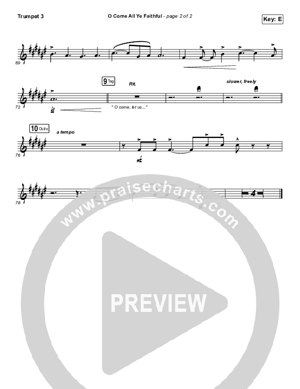 O Come All Ye Faithful Trumpet 3 (Red Rocks Worship)