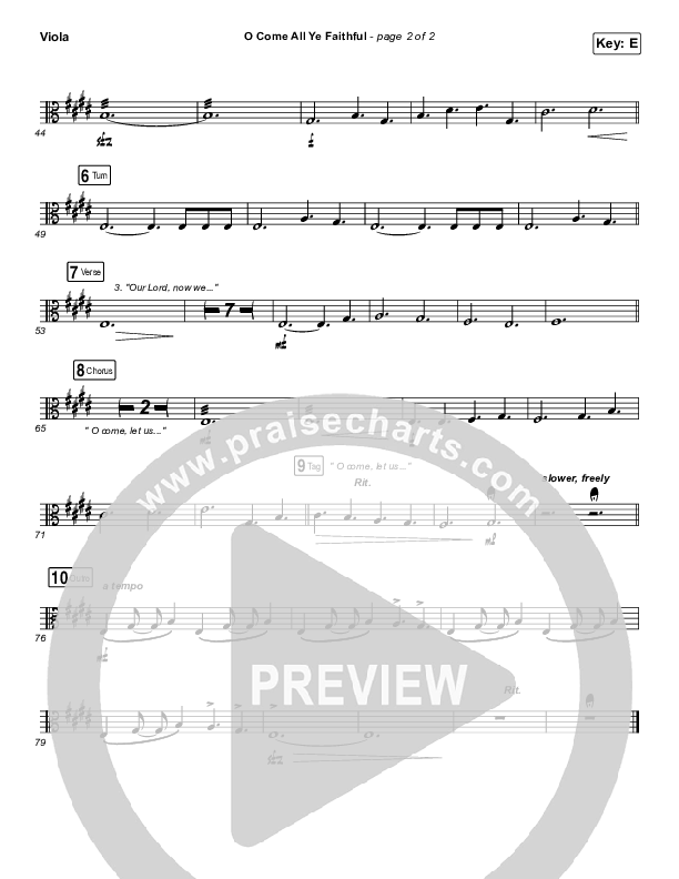 O Come All Ye Faithful Viola (Red Rocks Worship)