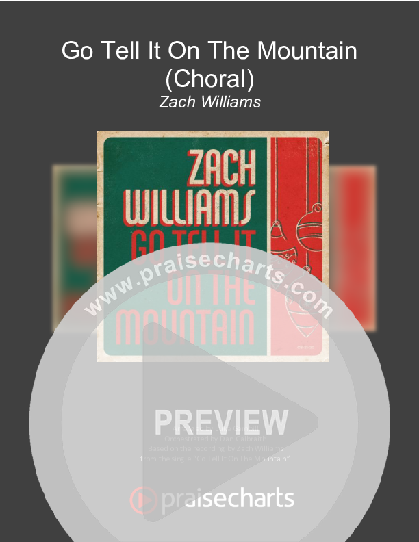 Go Tell It On The Mountain (Choral Anthem SATB) Orchestration (Zach Williams / Arr. Luke Gambill)