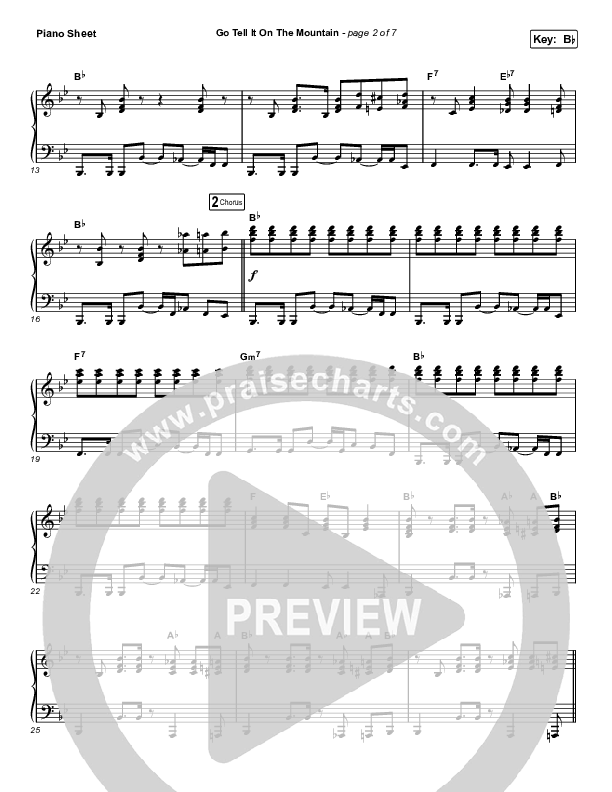 Go Tell It On The Mountain (Choral Anthem SATB) Piano Sheet (Zach Williams / Arr. Luke Gambill)