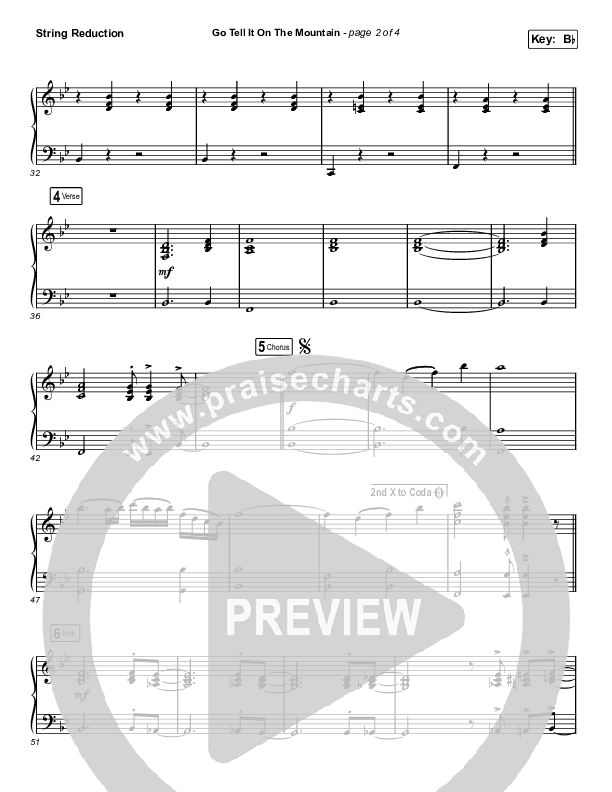 Go Tell It On The Mountain (Choral Anthem SATB) String Reduction (Zach Williams / Arr. Luke Gambill)