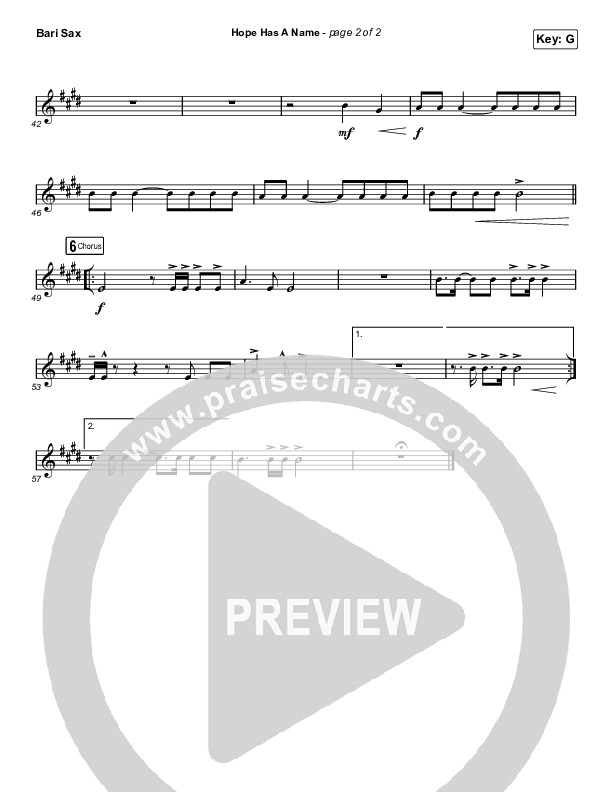 Hope Has A Name (Choral Anthem SATB) Bari Sax (Passion / Kristian Stanfill / Arr. Luke Gambill)