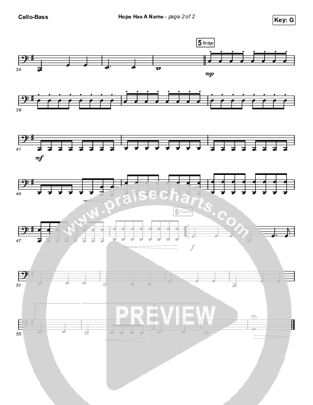 Hope Has A Name (Choral Anthem SATB) Cello/Bass (Passion / Kristian Stanfill / Arr. Luke Gambill)