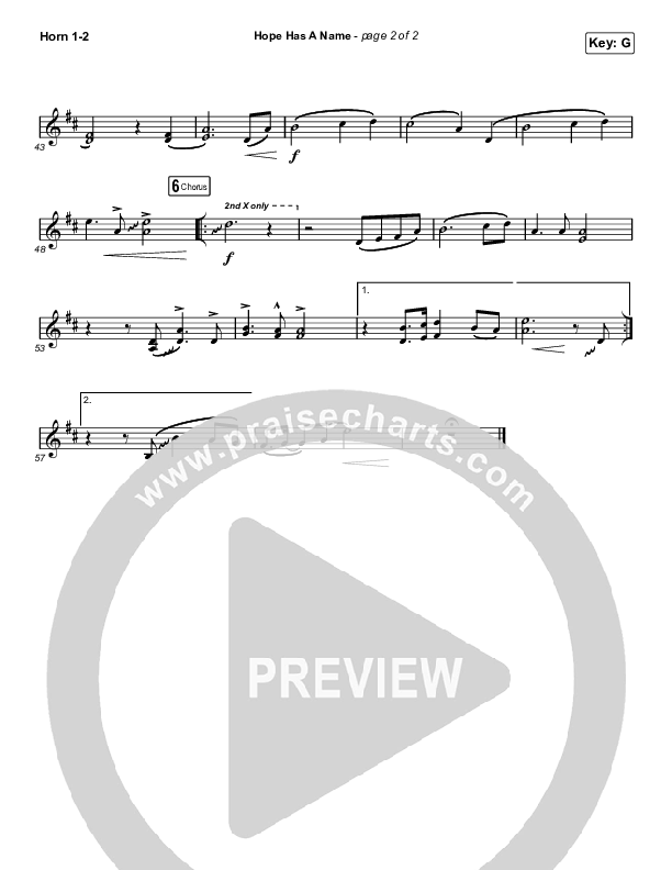 Hope Has A Name (Choral Anthem SATB) French Horn 1/2 (Passion / Kristian Stanfill / Arr. Luke Gambill)