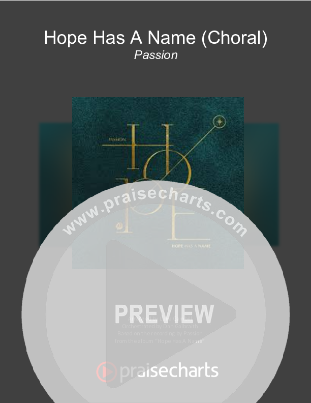 Hope Has A Name (Choral Anthem SATB) Orchestration (Passion / Kristian Stanfill / Arr. Luke Gambill)