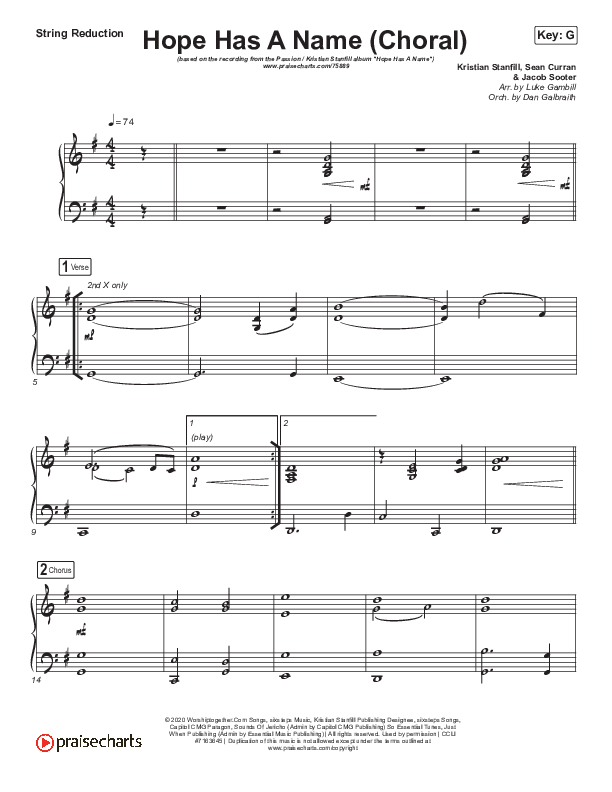 Hope Has A Name (Choral Anthem SATB) Synth Strings (Passion / Kristian Stanfill / Arr. Luke Gambill)