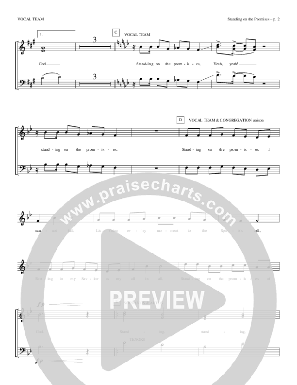 Standing On The Promises Choir Sheet (Todd Billingsley)