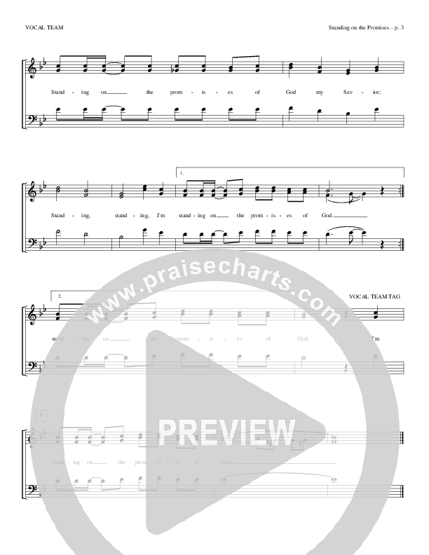 Standing On The Promises Choir Sheet (Todd Billingsley)