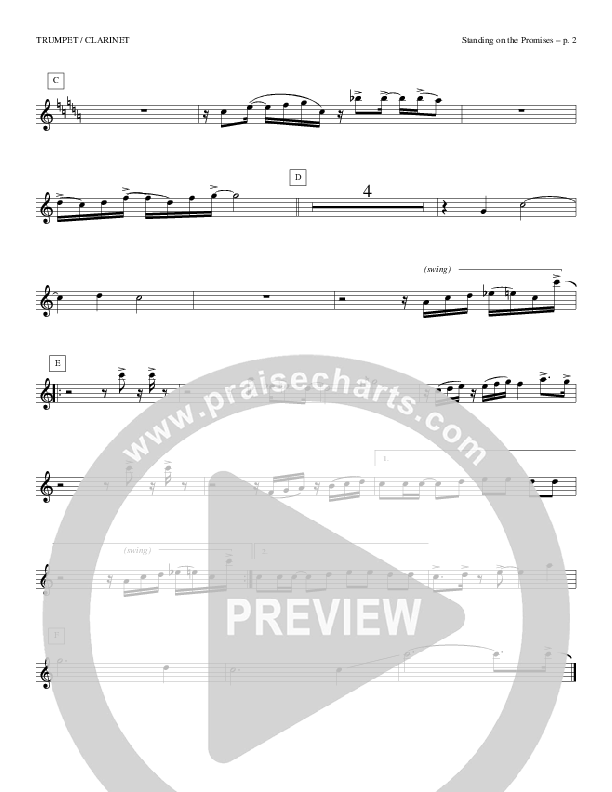 Standing On The Promises Clarinet (Todd Billingsley)