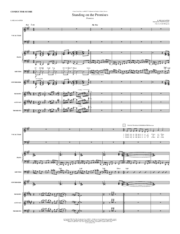 Standing On The Promises Conductor's Score (Todd Billingsley)