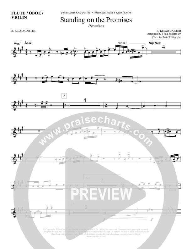 Standing On The Promises Flute/Oboe (Todd Billingsley)