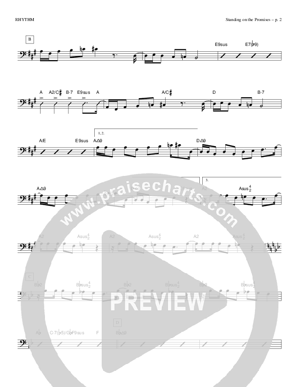 Standing On The Promises Rhythm Chart (Todd Billingsley)