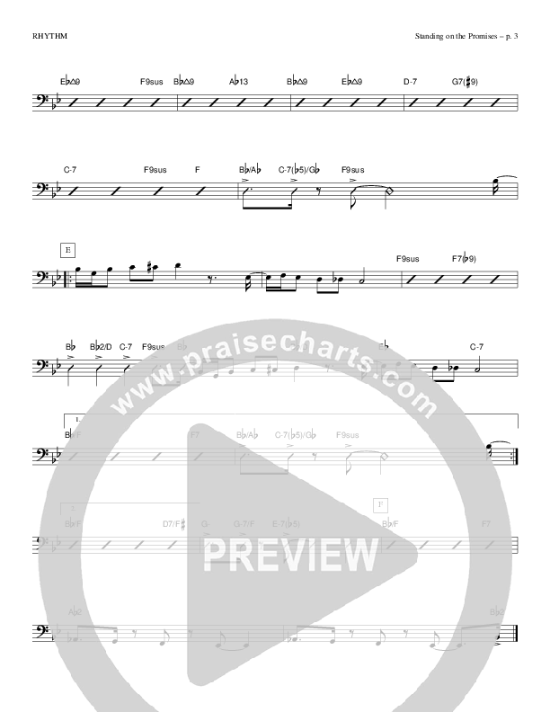 Standing On The Promises Rhythm Chart (Todd Billingsley)
