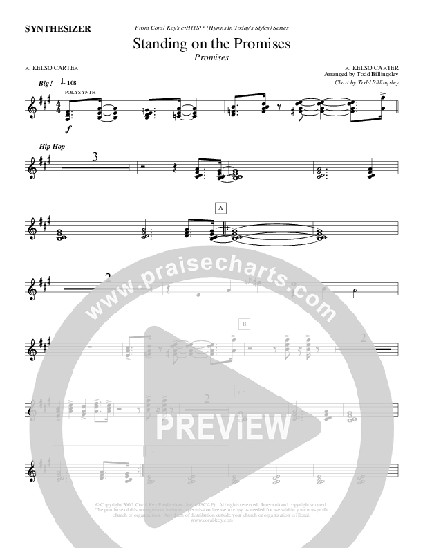 Standing On The Promises Synth (Todd Billingsley)