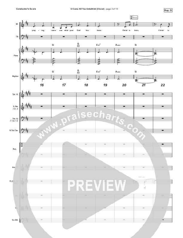 O Come All You Unfaithful (Choral Anthem) Conductor's Score (Sovereign Grace / Arr. Luke Gambill)